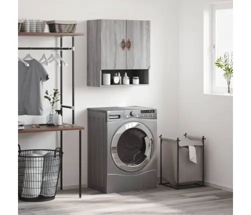 Sienas Skapītis, Pelēka Ozola, 60X31X70 Cm, Inženierijas Koks Vidaxl