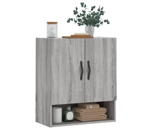 Sienas Skapītis, Pelēka Ozola, 60X31X70 Cm, Inženierijas Koks Vidaxl