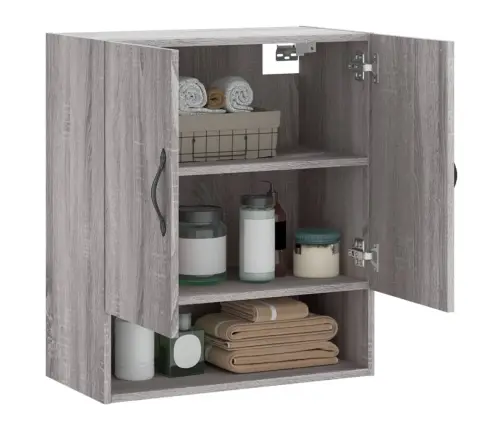 Sienas Skapītis, Pelēka Ozola, 60X31X70 Cm, Inženierijas Koks Vidaxl