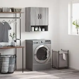 Sienas Skapītis, Pelēka Ozola, 60X31X70 Cm, Inženierijas Koks Vidaxl