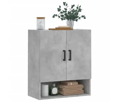 Sieninė Spintelė, Betono Pilka, 60X31X70cm Apdirbta Mediena