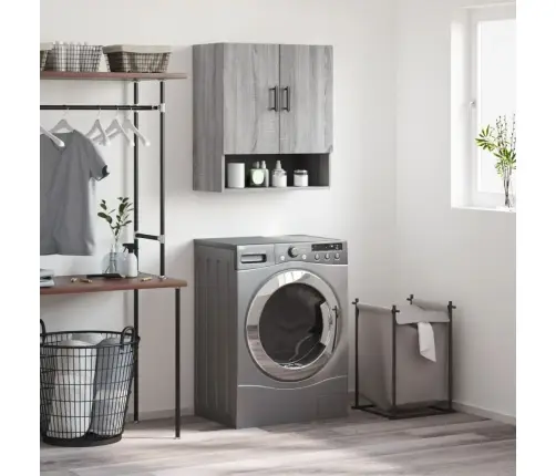 Sienas Skapītis, Pelēka Ozola, 60X31X70 Cm, Inženierijas Koks Vidaxl