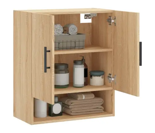 Sienas Skapītis, Ozola Krāsa, 60X31X70 Cm, Inženierijas Koks Vidaxl