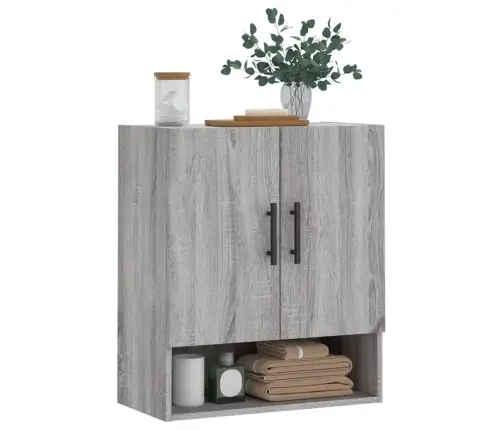 Sienas Skapītis, Pelēka Ozola, 60X31X70 Cm, Inženierijas Koks Vidaxl