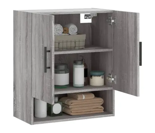 Sienas Skapītis, Pelēka Ozola, 60X31X70 Cm, Inženierijas Koks Vidaxl