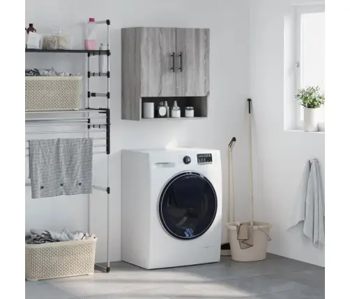 Sienas Skapītis, Pelēka Ozola, 60X31X70 Cm, Inženierijas Koks Vidaxl