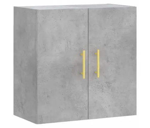 Sienas Skapītis, Betonpelēks, 60X31X60 Cm, Inženierijas Koks Vidaxl