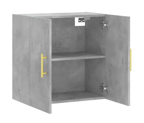 Sienas Skapītis, Betonpelēks, 60X31X60 Cm, Inženierijas Koks Vidaxl