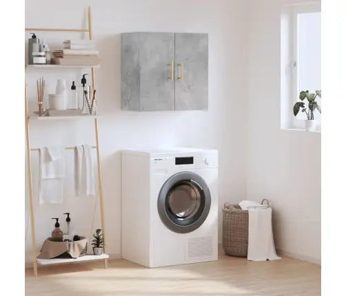 Sienas Skapītis, Betonpelēks, 60X31X60 Cm, Inženierijas Koks Vidaxl