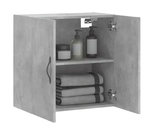 Sienas Skapītis, Betonpelēks, 60X31X60 Cm, Inženierijas Koks Vidaxl