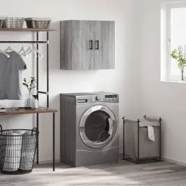 Sienas Skapītis, Pelēka Ozola, 60X31X60 Cm, Inženierijas Koks Vidaxl