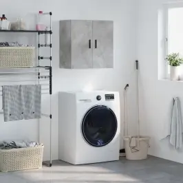 Sienas Skapītis, Betonpelēks, 60X31X60 Cm, Inženierijas Koks Vidaxl