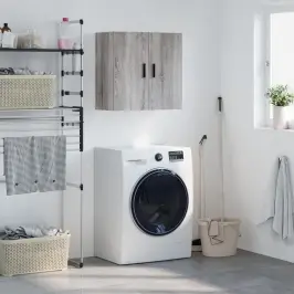 Sienas Skapītis, Pelēka Ozola, 60X31X60 Cm, Inženierijas Koks Vidaxl