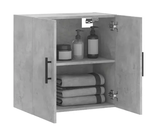 Sienas Skapītis, Betonpelēks, 60X31X60 Cm, Inženierijas Koks Vidaxl