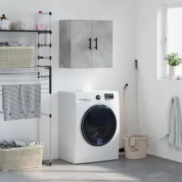 Sienas Skapītis, Betonpelēks, 60X31X60 Cm, Inženierijas Koks Vidaxl