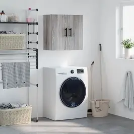 Sienas Skapītis, Pelēka Ozola, 60X31X60 Cm, Inženierijas Koks Vidaxl