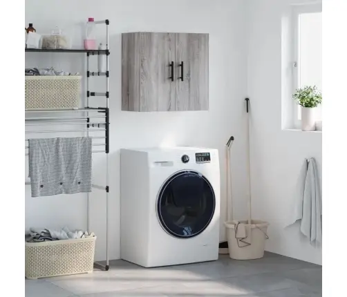 Sienas Skapītis, Pelēka Ozola, 60X31X60 Cm, Inženierijas Koks Vidaxl