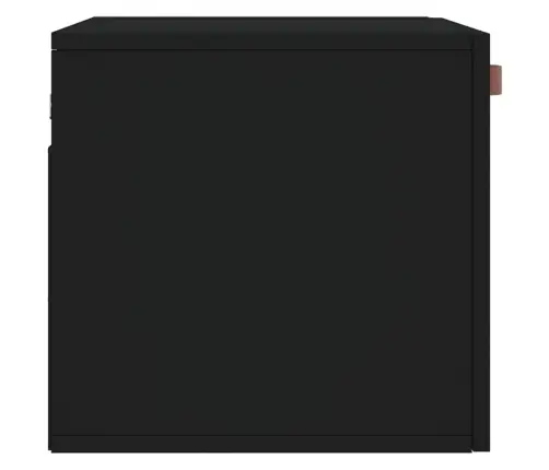 Sienas Skapītis, Melns, 60X36,5X35 Cm, Inženierijas Koks Vidaxl