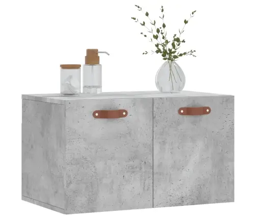 Sienas Skapītis, Betonpelēks, 60X36,5X35 Cm, Inženierijas Koks Vidaxl