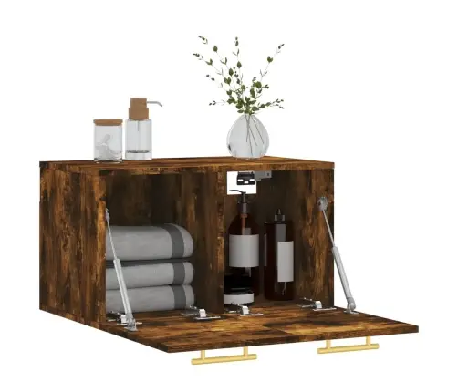 Sienas Skapītis., Ozola, 60X36,5X35 Cm, Inženierijas Koks Vidaxl