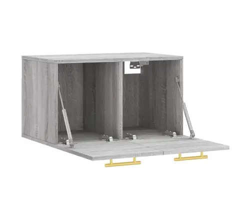 Sienas Skapītis, Pelēks, 60X36,5X35 Cm, Inženierijas Koks Vidaxl