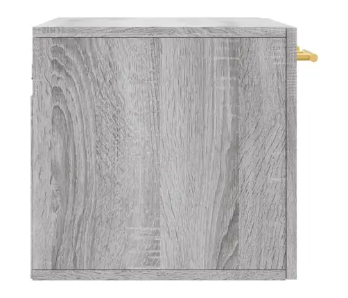 Sienas Skapītis, Pelēks, 60X36,5X35 Cm, Inženierijas Koks Vidaxl