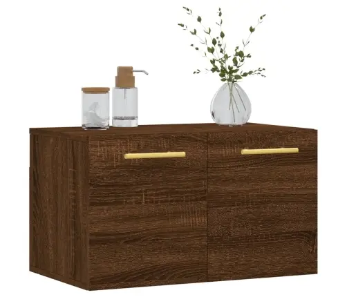 Sienas Skapītis, Ozola Krāsa, 60X36,5X35 Cm, Inženierijas Koks Vidaxl