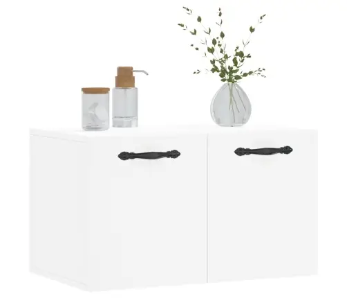 Sienas Skapītis, Balts, 60X36,5X35 Cm, Inženierijas Koks Vidaxl