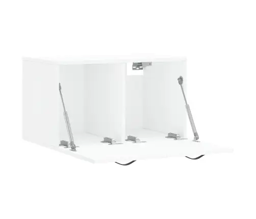 Sienas Skapītis, Balts, 60X36,5X35 Cm, Inženierijas Koks Vidaxl