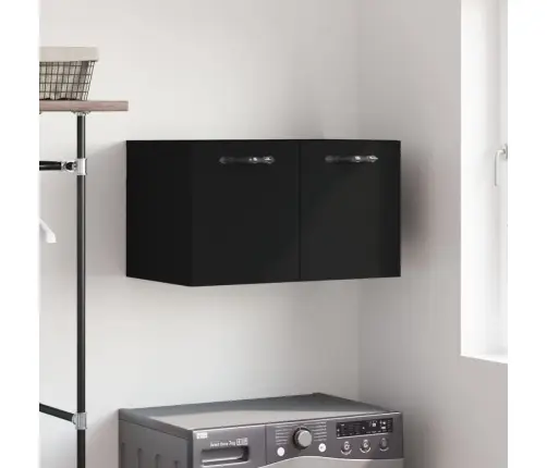 Sieninė Spintelė, Juoda, 60X36,5X35cm Apdirbta Mediena