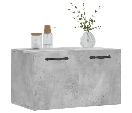 Sienas Skapītis, Betonpelēks, 60X36,5X35 Cm, Inženierijas Koks Vidaxl