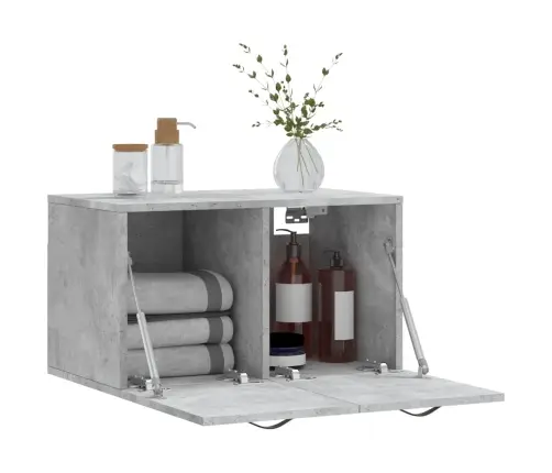 Sienas Skapītis, Betonpelēks, 60X36,5X35 Cm, Inženierijas Koks Vidaxl