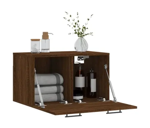 Sienas Skapītis, Ozola Krāsa, 60X36,5X35 Cm, Inženierijas Koks Vidaxl