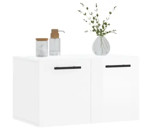 Sienas Skapītis, Balts, 60X36,5X35 Cm, Inženierijas Koks Vidaxl