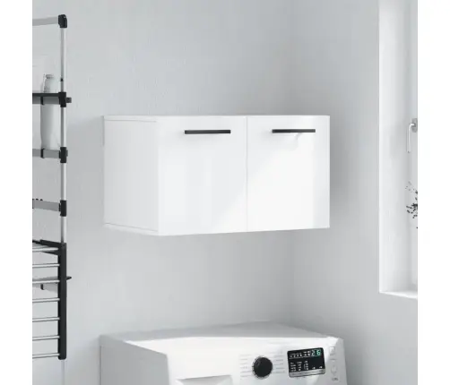 Sienas Skapītis, Balts, 60X36,5X35 Cm, Inženierijas Koks Vidaxl