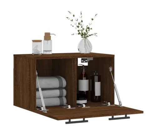 Sienas Skapītis, Ozola Krāsa, 60X36,5X35 Cm, Inženierijas Koks Vidaxl