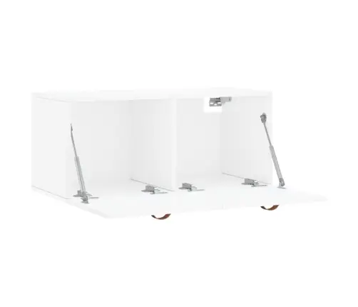 Sienas Skapītis, Spīdīgi Balts, 80X36,5X35Cm, Inženierijas Koks Vidaxl