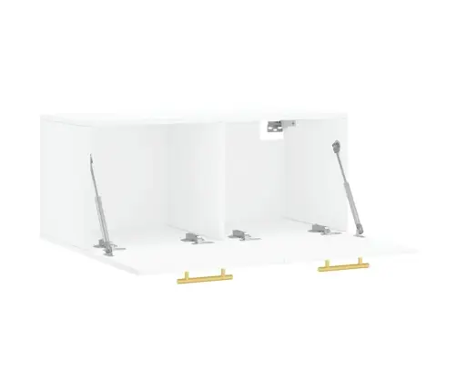 Sienas Skapītis, Balts, 80X36,5X35 Cm, Inženierijas Koks Vidaxl