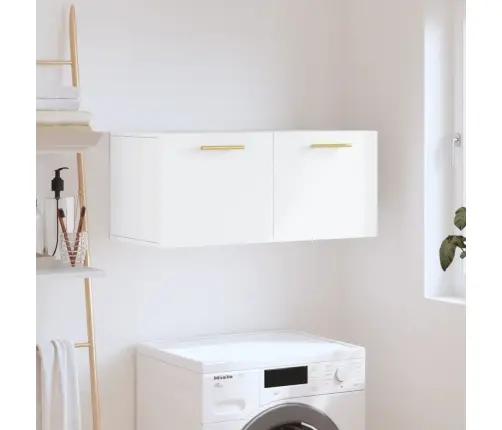 Sienas Skapītis, Balts, 80X36,5X35 Cm, Inženierijas Koks Vidaxl