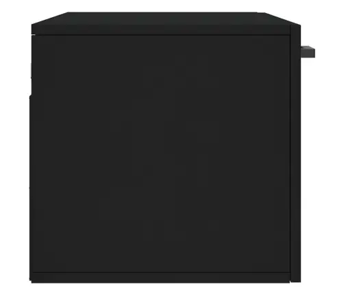 Sienas Skapītis, Melns, 80X36,5X35 Cm, Inženierijas Koks Vidaxl