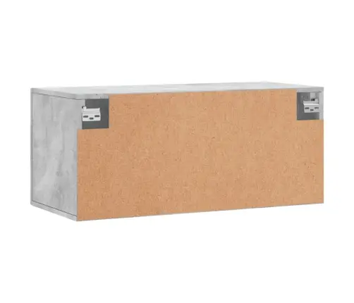 Sienas Skapītis, Betona Pelēks, 80X36,5X35Cm, Inženierijas Koks Vidaxl