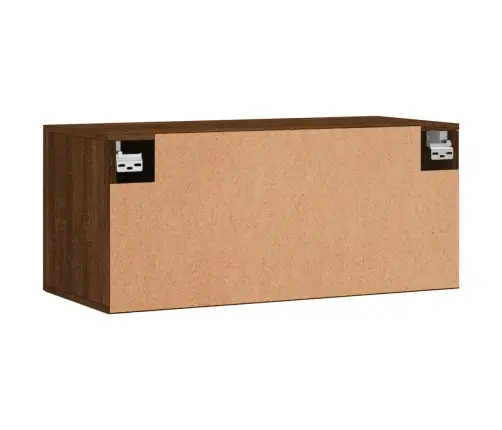 Sieninė Spintelė, Ruda Ąžuolo, 80X36,5X35cm Apdirbta Mediena