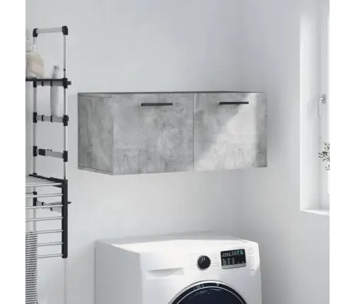 Sienas Skapītis, Betona Pelēks, 80X36,5X35Cm, Inženierijas Koks Vidaxl