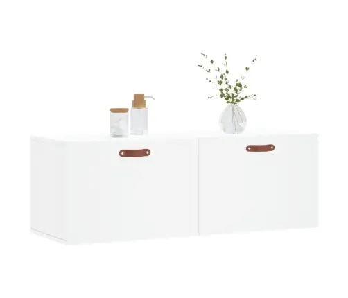 Sienas Skapītis, Balts, 100X36,5X35 Cm, Inženierijas Koks Vidaxl