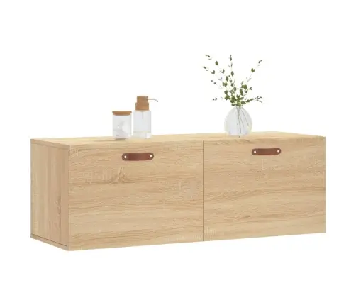 Sienas Skapītis, 100X36,5X35 Cm, Inženierijas Koks, Ozolkoka Vidaxl