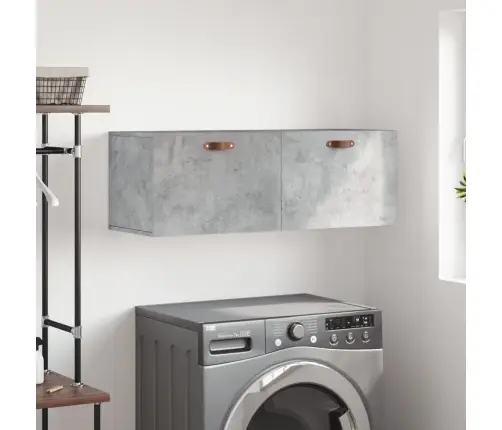 Sienas Skapītis, Pelēks, 100X36,5X35 Cm, Inženierijas Koks Vidaxl