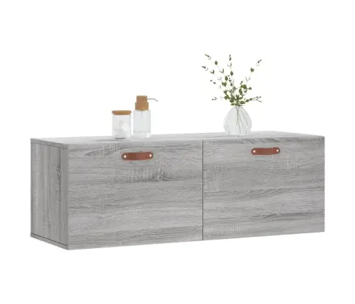 Sienas Skapītis, 100X36,5X35 Cm, Inženierijas Koks, Pelēks Vidaxl