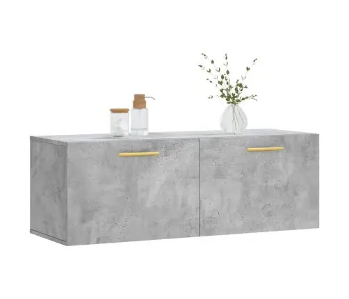 Sienas Skapītis, Pelēks, 100X36,5X35 Cm, Inženierijas Koks Vidaxl