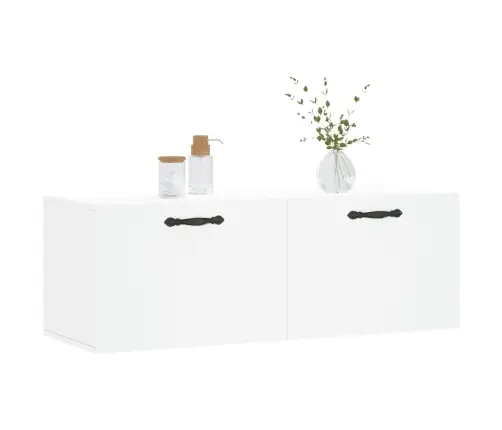 Sienas Skapītis, Balts, 100X36,5X35 Cm, Inženierijas Koks Vidaxl