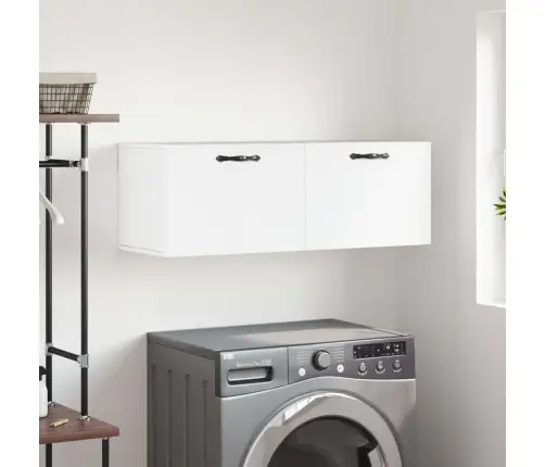 Sienas Skapītis, Balts, 100X36,5X35 Cm, Inženierijas Koks Vidaxl